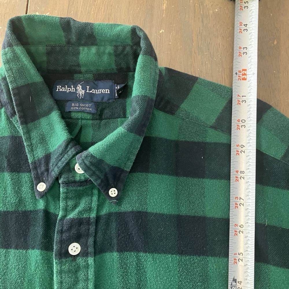 Vintage Polo Ralph Lauren Big Shirt Mens XL Buffalo Check Flannel Utility Gorp - Picture 5 of 8